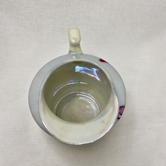 Vintage Asian Creamer Lusterware Hand Painted Floral Design - Picture 5 of 11